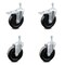 Service Caster 5 Inch Hard Rubber Swivel 10mm Threaded Stem Caster Total Lock Brakes, 2PK SCC-TSTTL20S514-HRS-M1015-2-S-2 - alternate 4